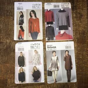 UNCUT Sewing Patterns Misses Size XS-M *LOT OF 4* Boho Romantic Cottage Tops